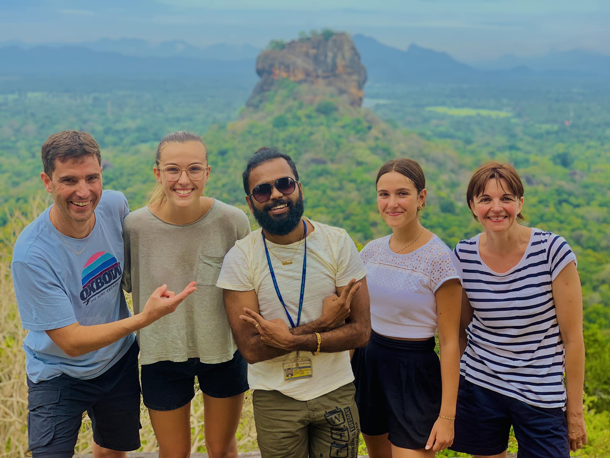 Shan with guests at Sigiriya